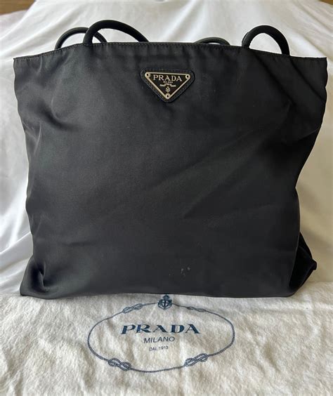 prada black nylon classic tote|conscious Prada nylon bag.